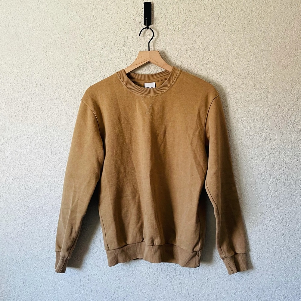Zara Tan Brown Pullover Sweatshirt